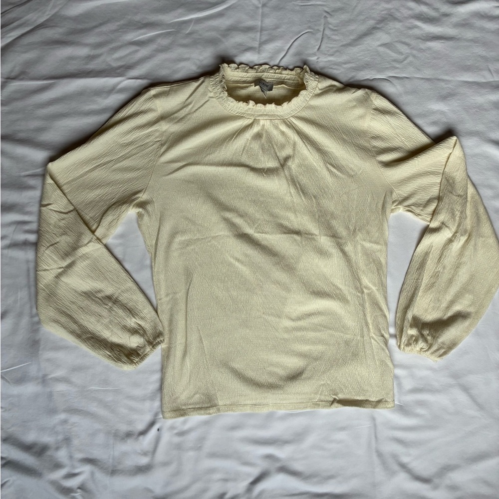 J. Crew Off-White Textured Top